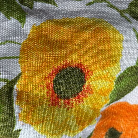 Vintage 60s Handmade Sleeveless Floral Shift Dress Red Orange Poppy Floral Print - Picture 10 of 11